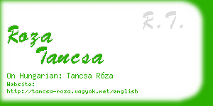 roza tancsa business card